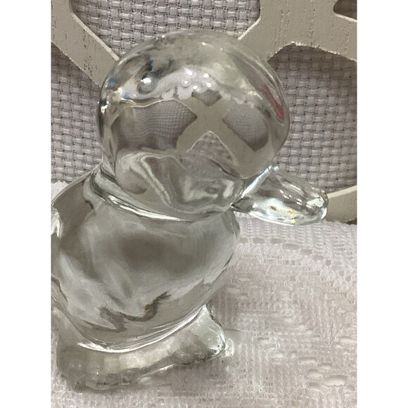 Clear Art Glass Duckling Paperweight Farm Decor Figure Fenton Style Unmarked - Picture 12 of 13